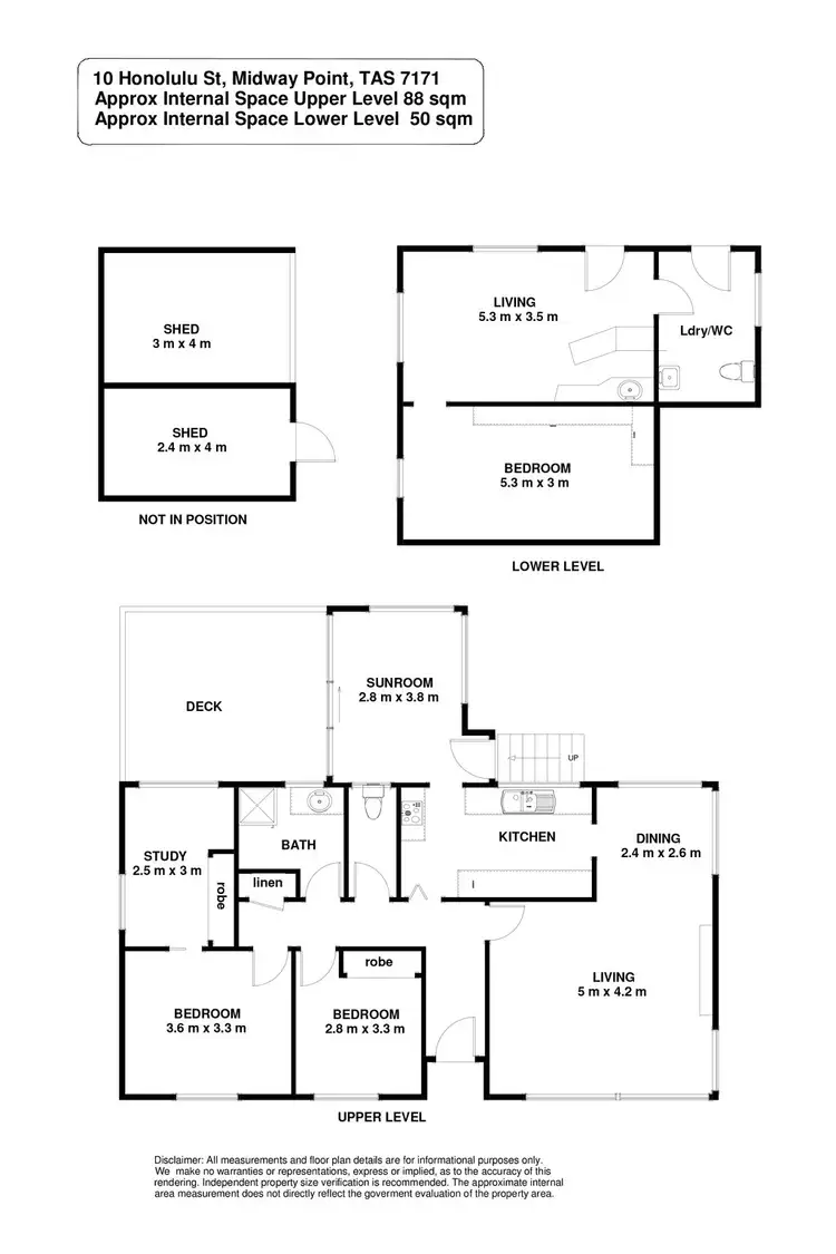 Floorplan of Homely house listing, 10 Honolulu Street, Midway Point TAS 7171