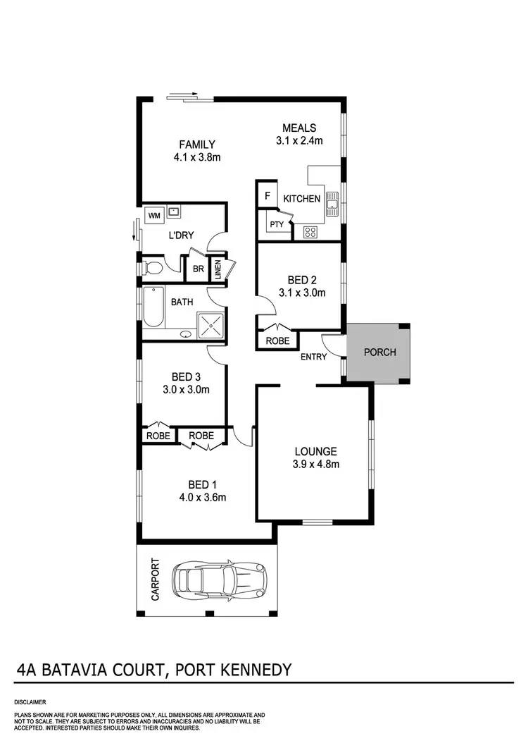 Floorplan of Homely house listing, 4A Batavia Court, Port Kennedy WA 6172