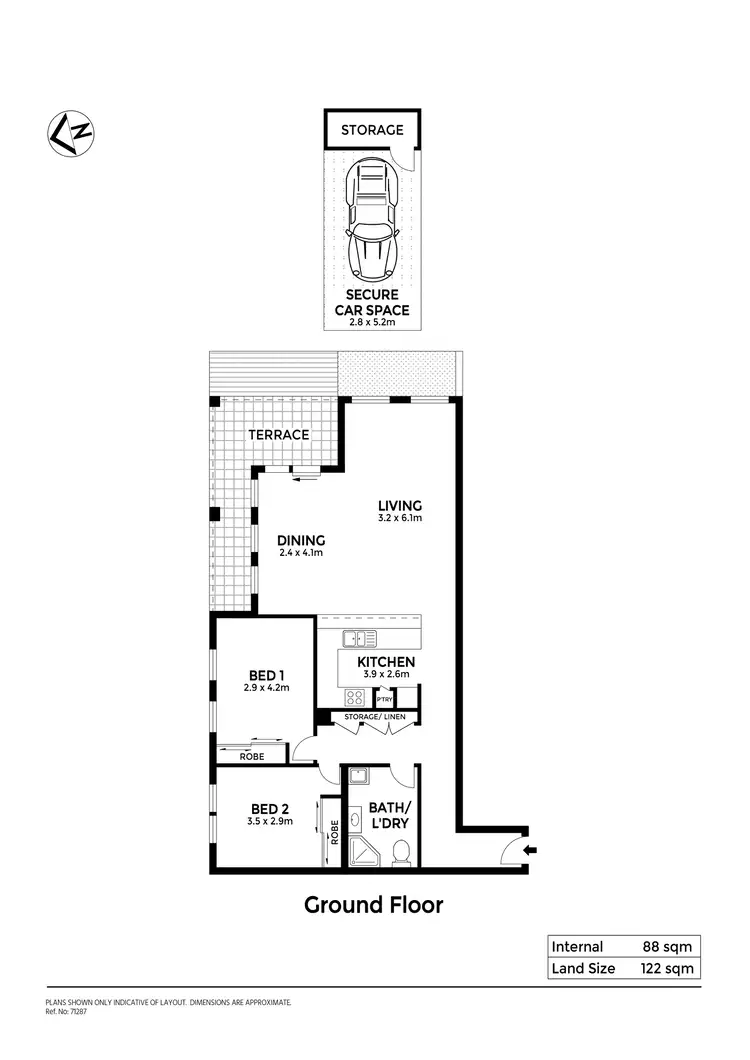 Floorplan of Homely apartment listing, 27/69 Allen Street, Leichhardt NSW 2040