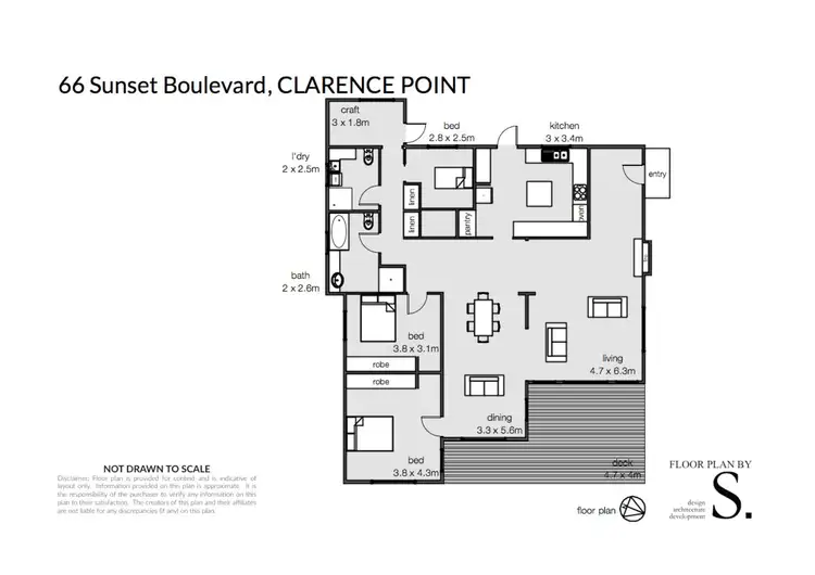 Floorplan of Homely house listing, 66 Sunset Boulevard, Clarence Point TAS 7270