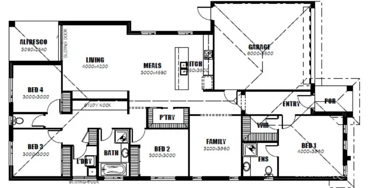 Floorplan of Homely house listing, 6 Featherwood Crescent, Craigieburn VIC 3064