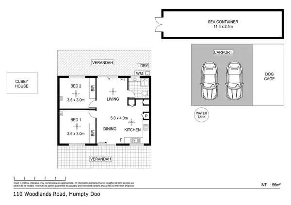 Floorplan of Homely house listing, 110 Woodlands Road, Humpty Doo NT 836