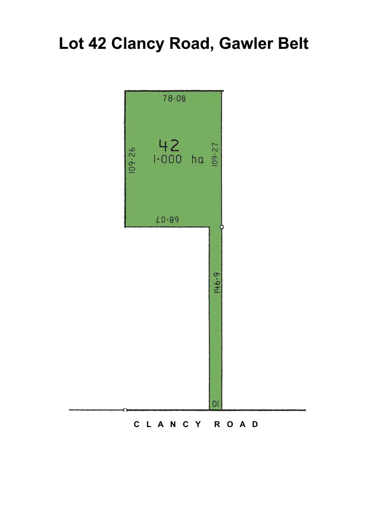 Floorplan of Homely land listing, Lot 42 Clancy Road, Gawler Belt SA 5118