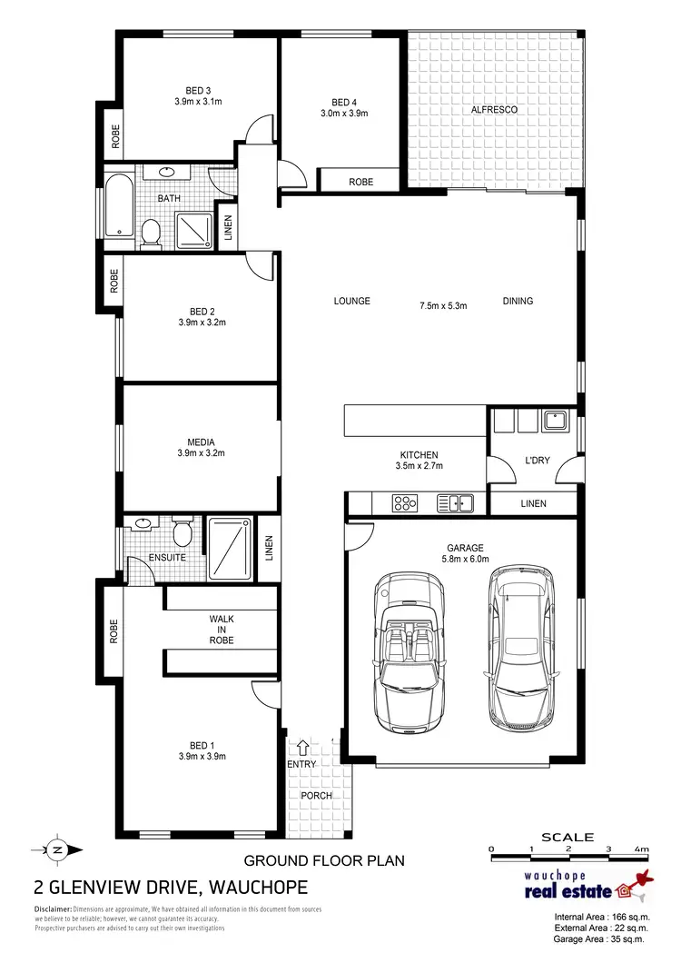 Floorplan of Homely house listing, 2 Glenview Drive, Wauchope NSW 2446