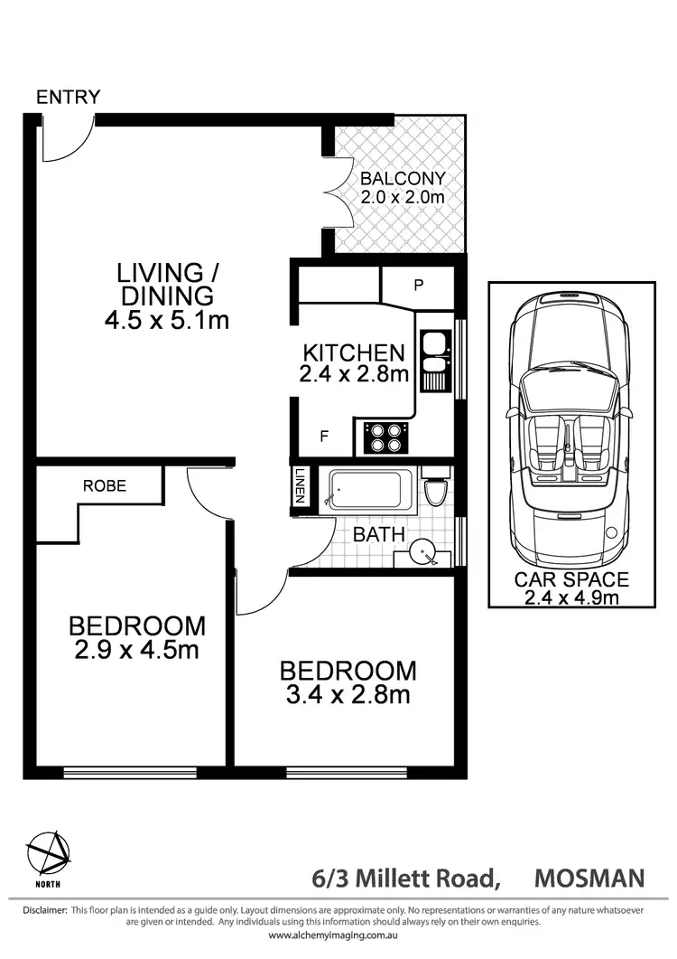 Floorplan of Homely unit listing, 6/3 Millett Road, Mosman NSW 2088