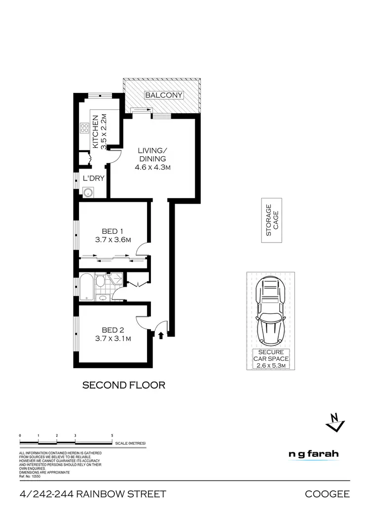 Floorplan of Homely apartment listing, 4/242-244 Rainbow Street, Coogee NSW 2034
