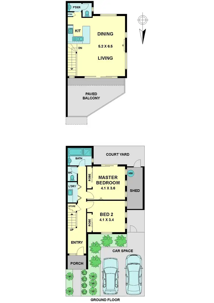 Floorplan of Homely townhouse listing, 5/93 McNamara Avenue, Airport West VIC 3042