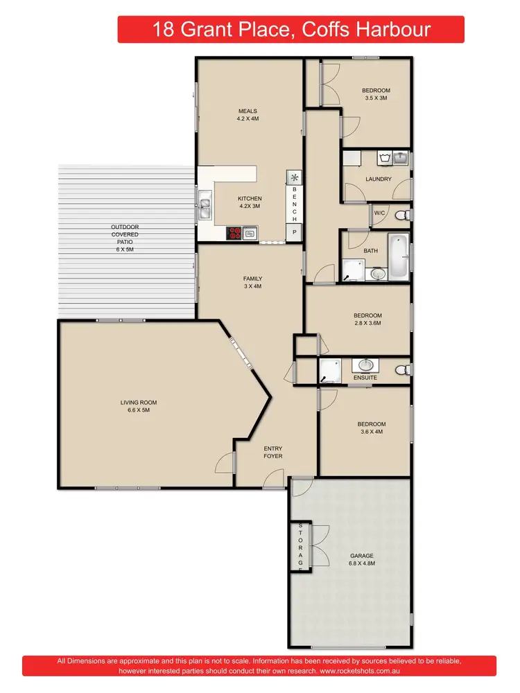 Floorplan of Homely house listing, 18 Grant Close, Coffs Harbour NSW 2450