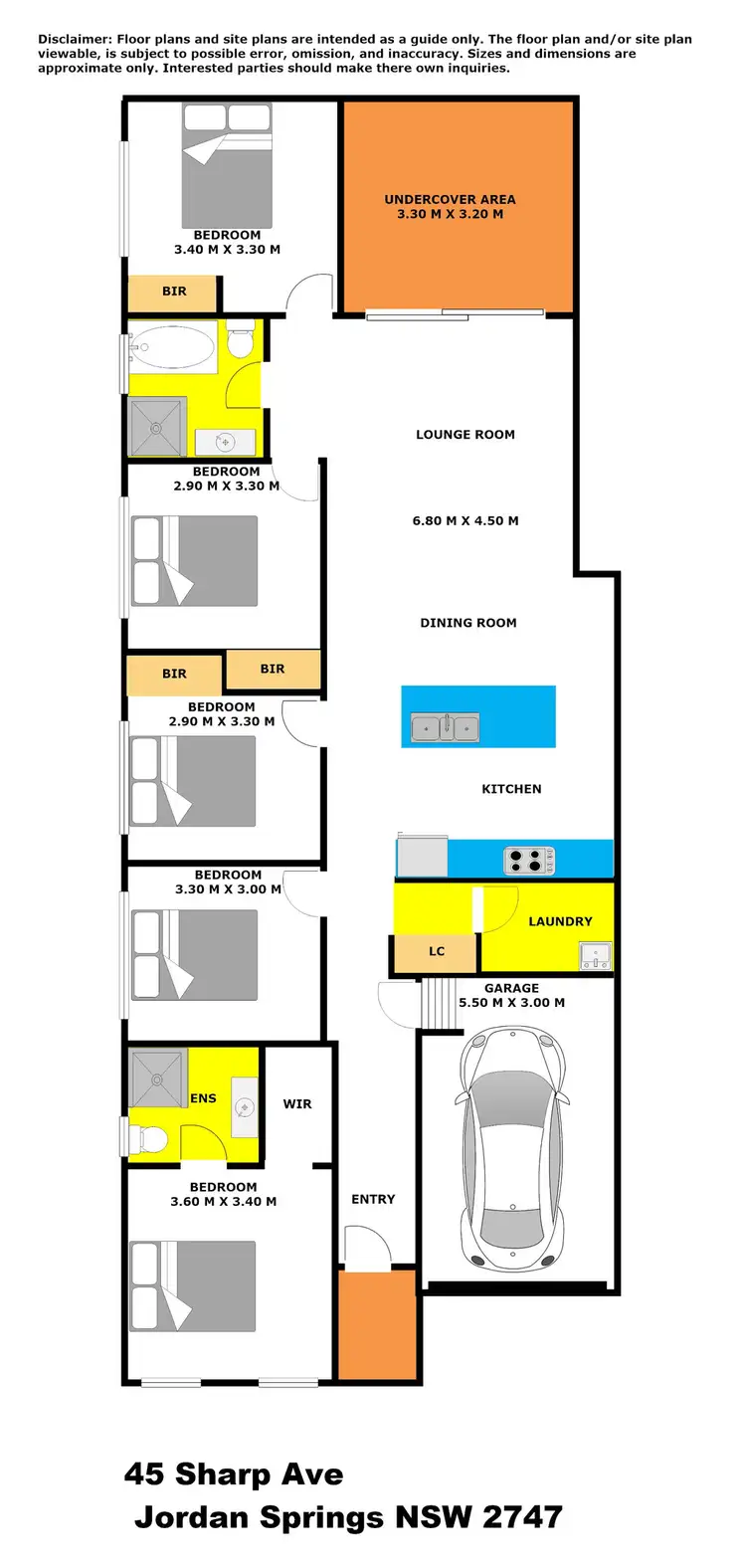 Floorplan of Homely house listing, 45 Sharp Avenue, Jordan Springs NSW 2747