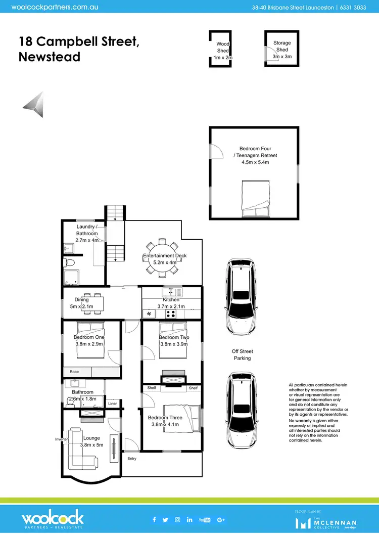 Floorplan of Homely house listing, 18 Campbell St, Newstead TAS 7250