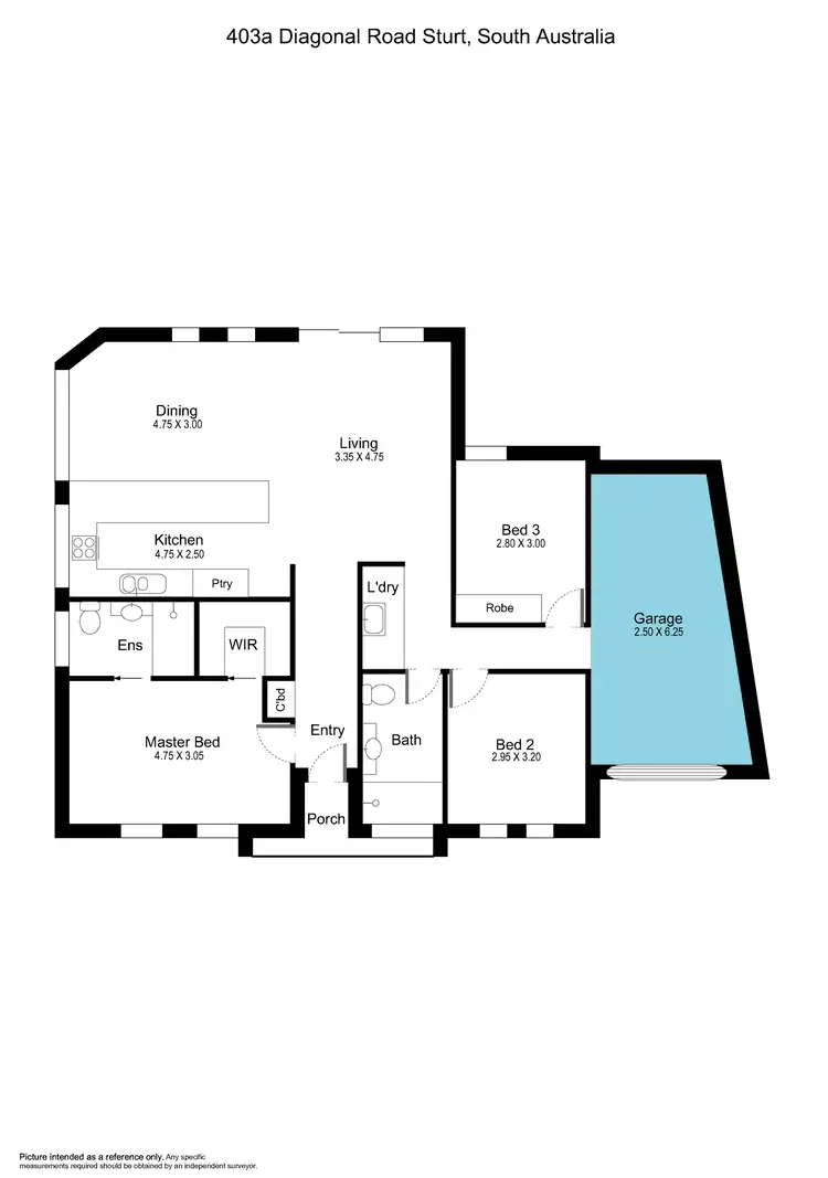 Floorplan of Homely land listing, 403A Diagonal Road, Sturt SA 5047
