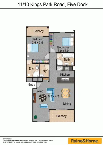 Floorplan of Homely apartment listing, 11/10 Kings Park CCT, Five Dock NSW 2046