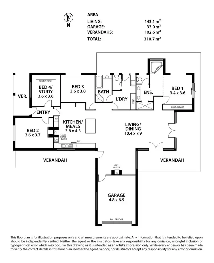 Floorplan of Homely rural property listing, 130 Greenhills-Flaxley Road, Macclesfield SA 5153