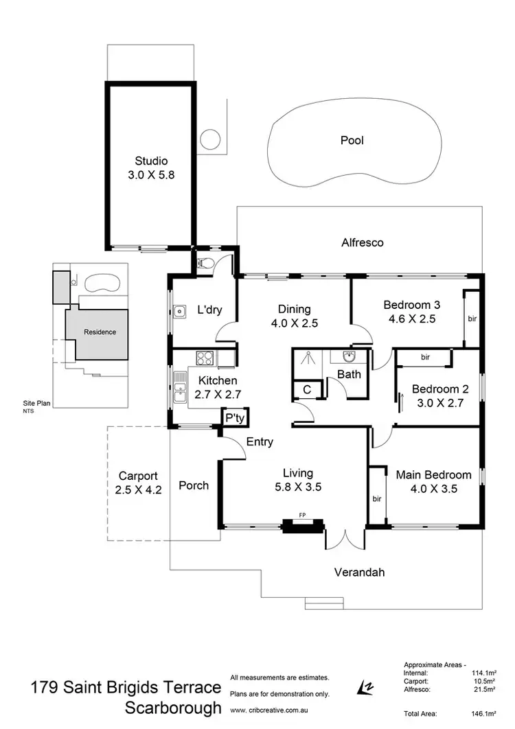Floorplan of Homely house listing, 179 St Brigids Terrace, Scarborough WA 6019
