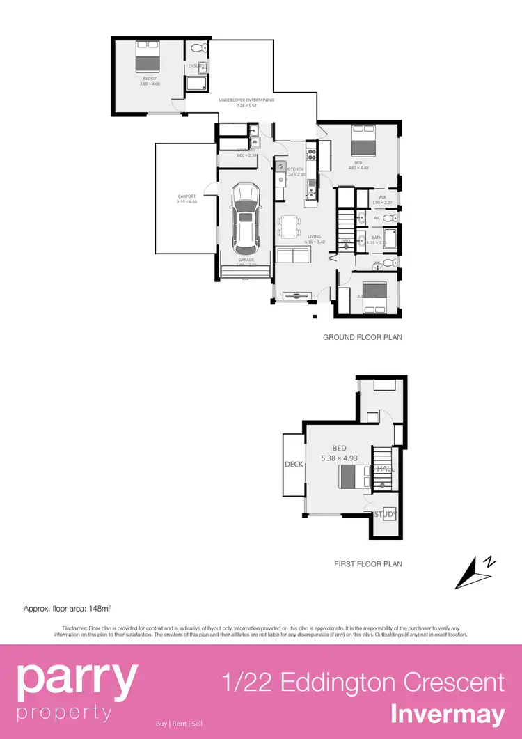 Floorplan of Homely unit listing, 1/22 Eddington Crescent, Invermay TAS 7248