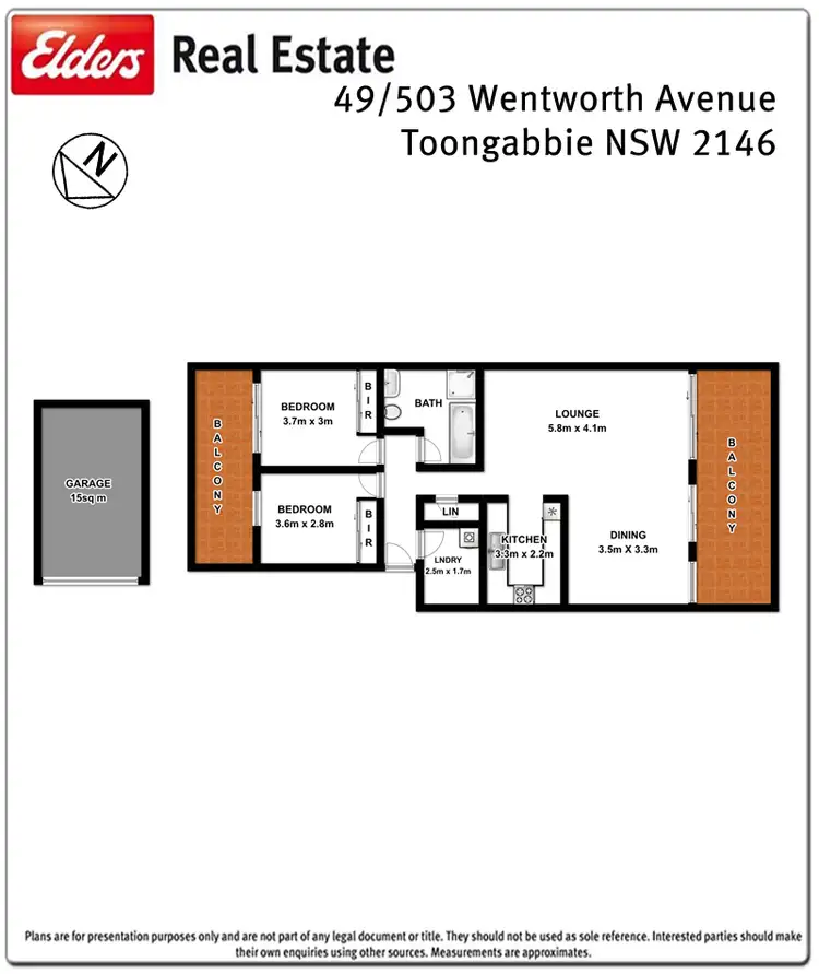 Floorplan of Homely unit listing, 49/503-507 Wentworth Avenue, Toongabbie NSW 2146