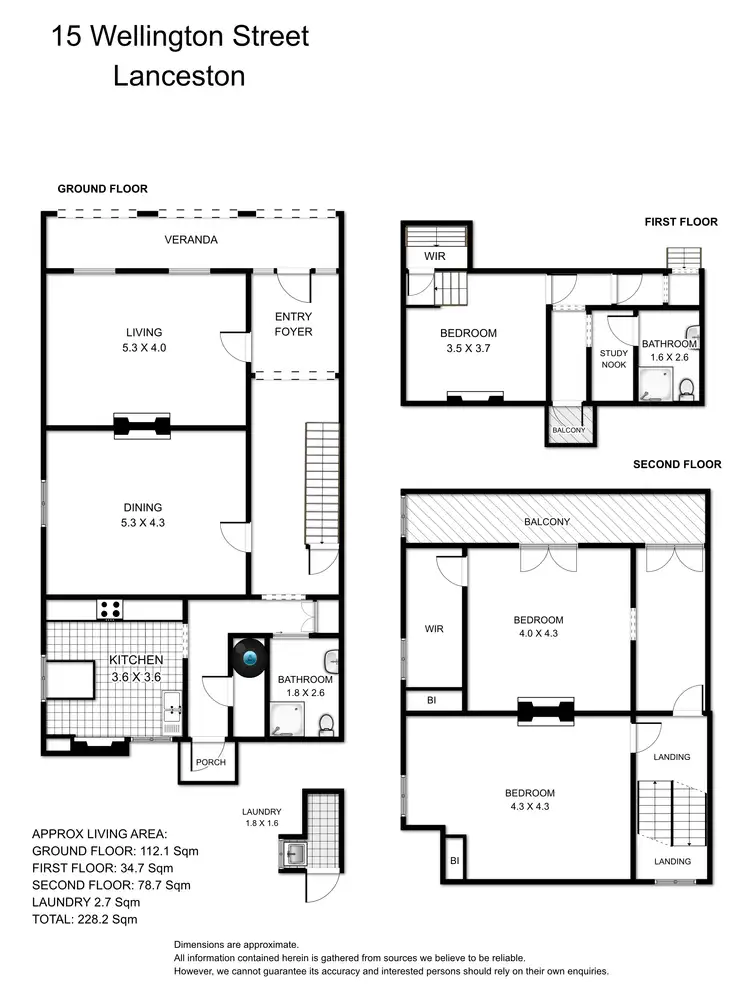 Floorplan of Homely terrace listing, 15 Wellington Street, Launceston TAS 7250
