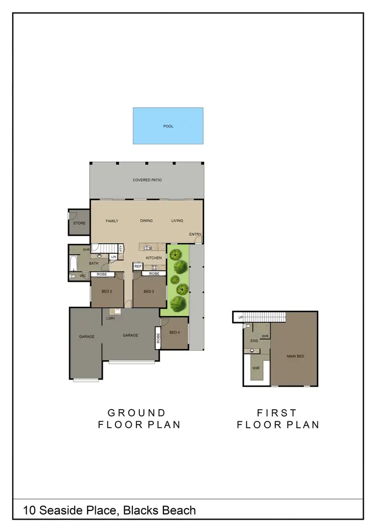 Floorplan of Homely house listing, 10 Seaside Place, Blacks Beach QLD 4740