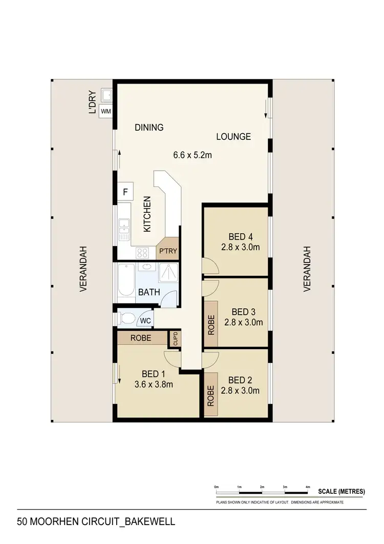 Floorplan of Homely house listing, 50 Moorhen Circuit, Bakewell NT 832