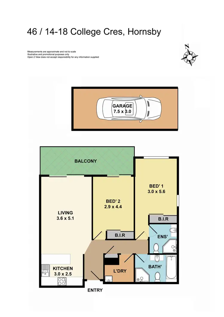 Floorplan of Homely apartment listing, 46/14-18 College Crescent, Hornsby NSW 2077