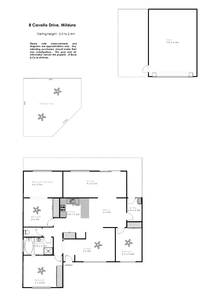 Floorplan of Homely house listing, 8 Cavallo Drive, Mildura VIC 3500