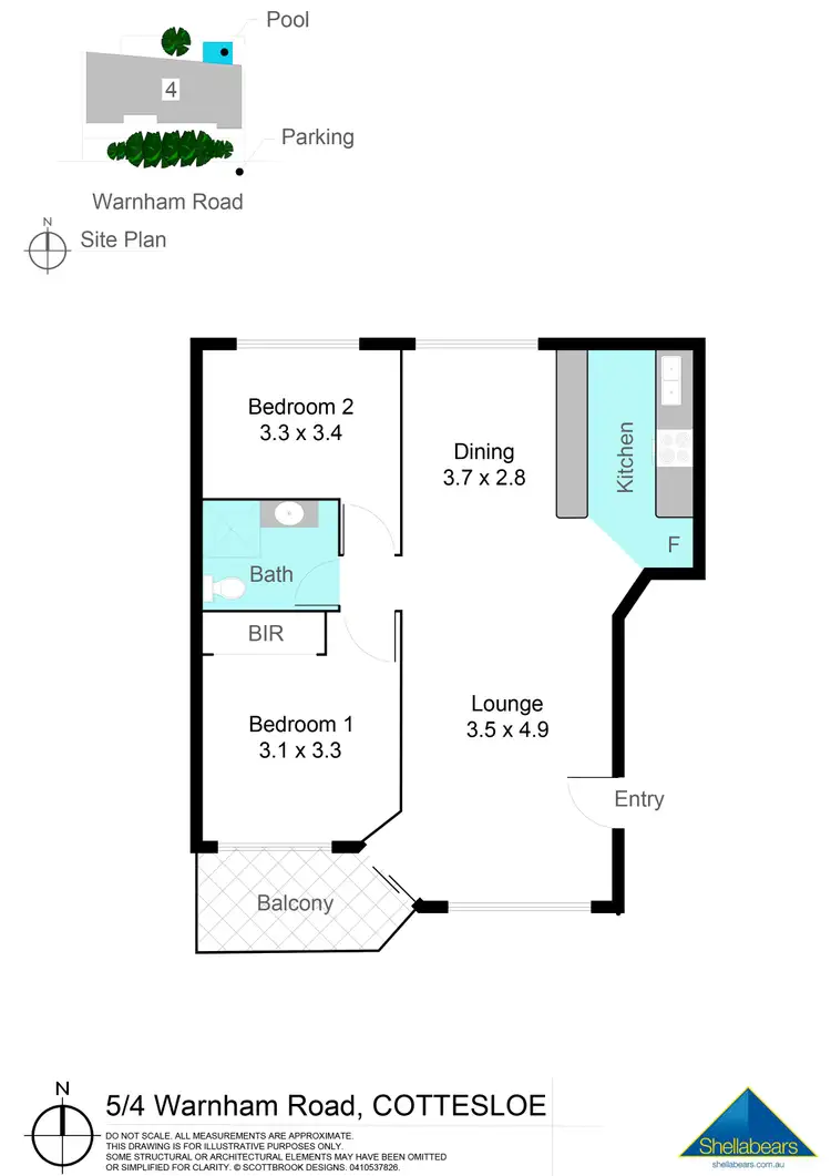 Floorplan of Homely apartment listing, 5/4 Warnham Road, Cottesloe WA 6011