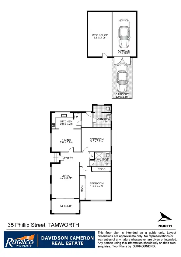 Floorplan of Homely house listing, 35 Phillip Street, Tamworth NSW 2340