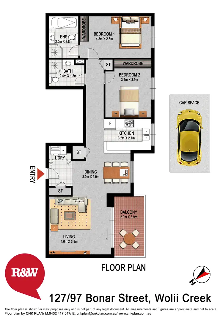 Floorplan of Homely unit listing, 127/97 Bonar Street, Wolli Creek NSW 2205