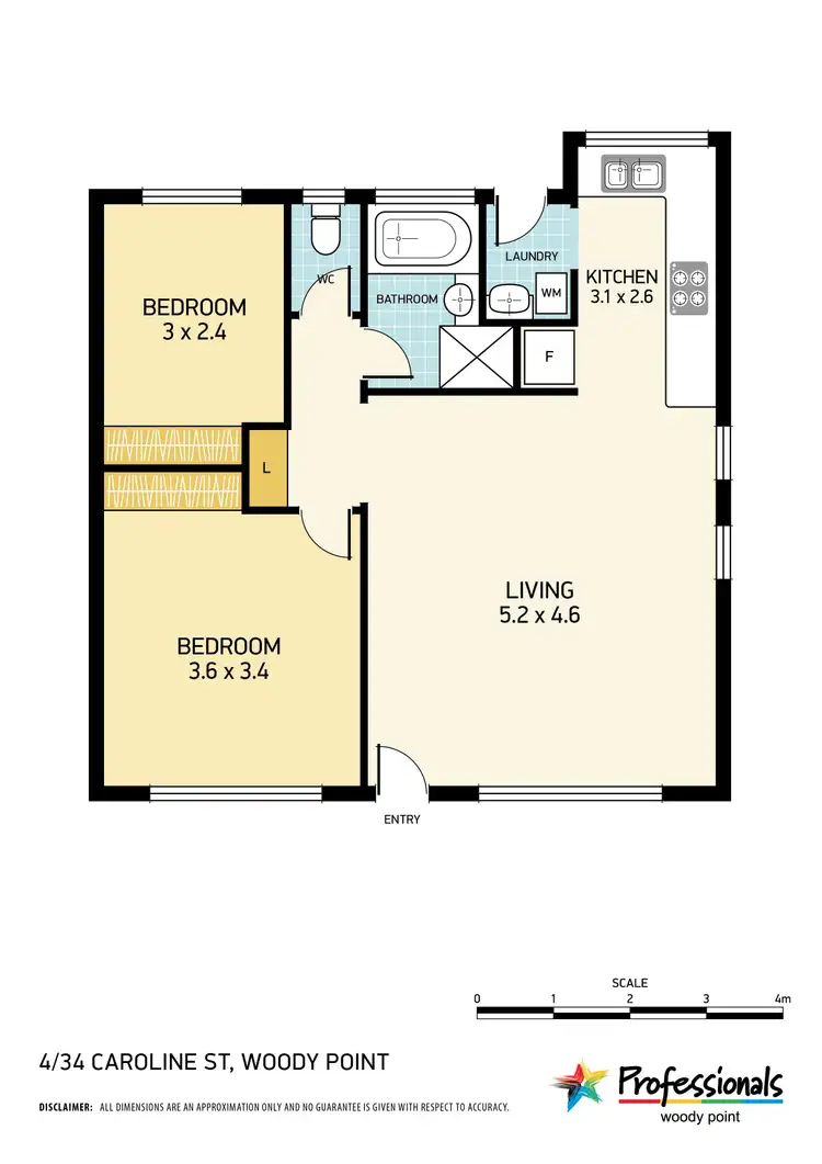 Floorplan of Homely unit listing, 4/34 Caroline Street, Woody Point QLD 4019