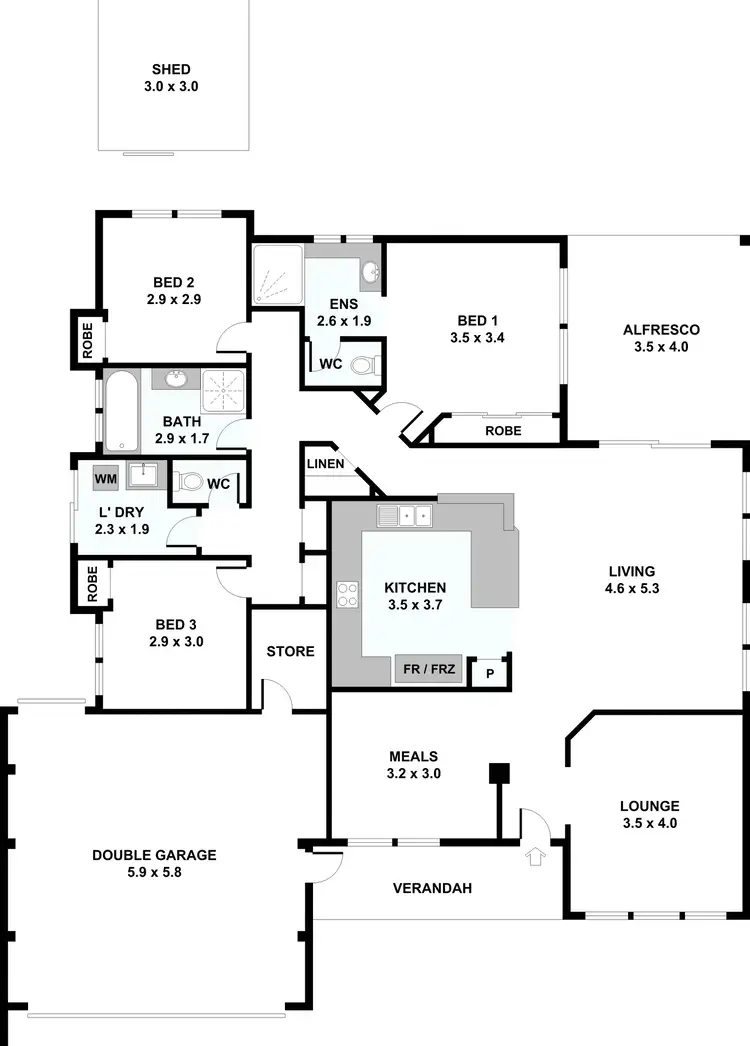 Floorplan of Homely house listing, 29 Coco Drive, Falcon WA 6210