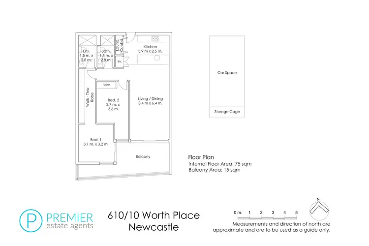 Floorplan of Homely house listing, 610/10 Worth Place, Newcastle NSW 2300