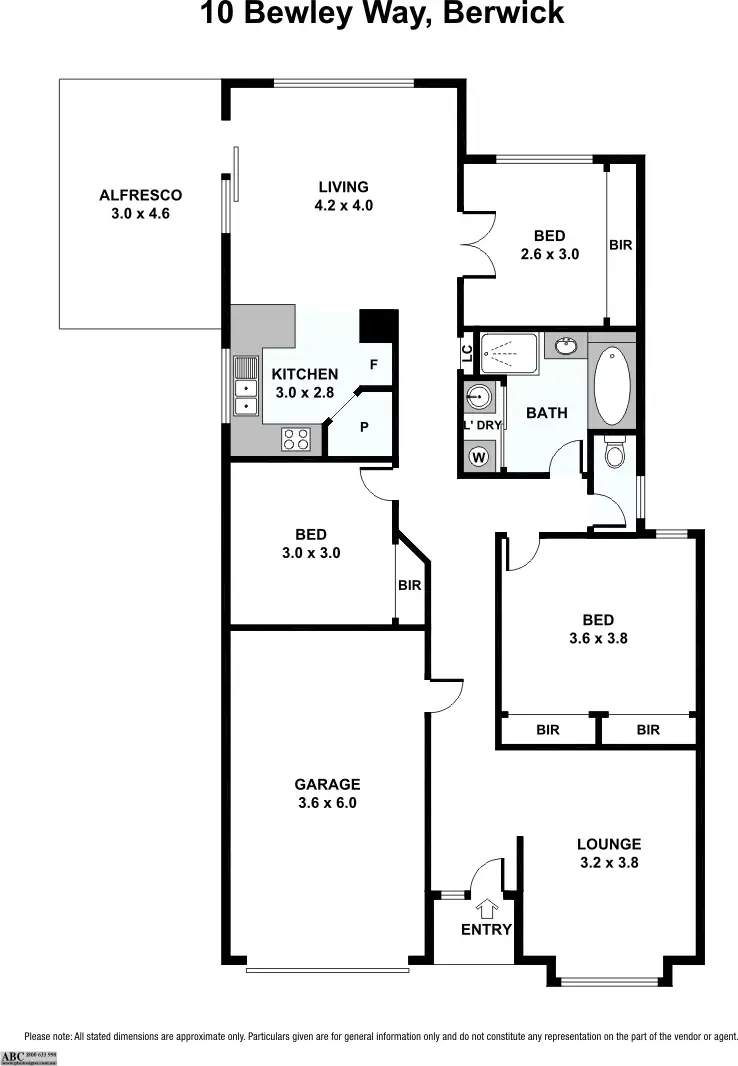 Floorplan of Homely house listing, 10 Bewley Way, Berwick VIC 3806