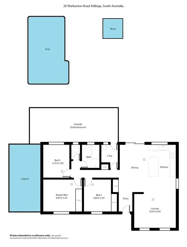 Floorplan of Homely house listing, 20 Warburton Drive, Woodcroft SA 5162