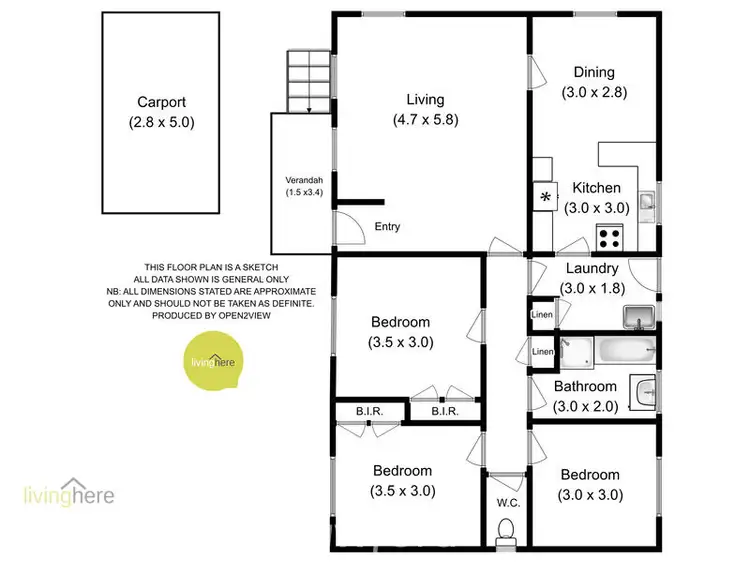 Floorplan of Homely house listing, 13 Caswell Street, Mowbray TAS 7248