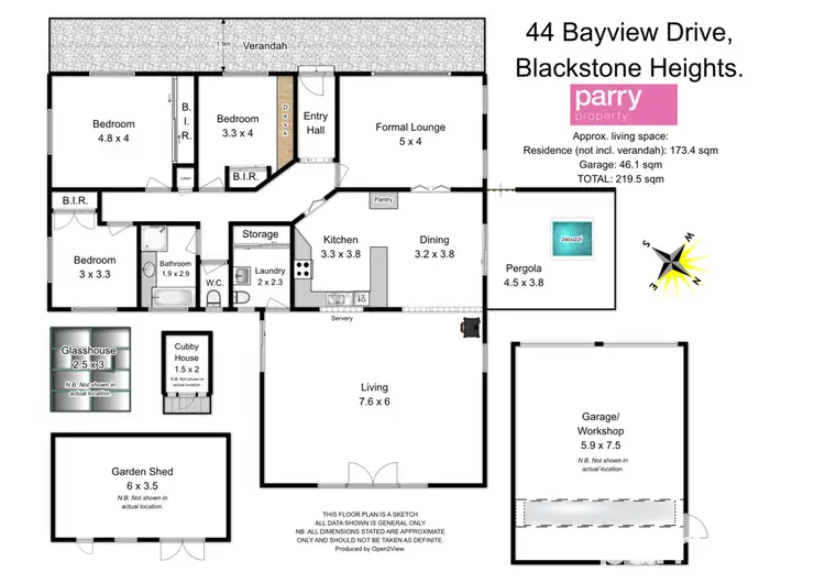 Floorplan of Homely house listing, 44 Bayview Drive, Blackstone Heights TAS 7250