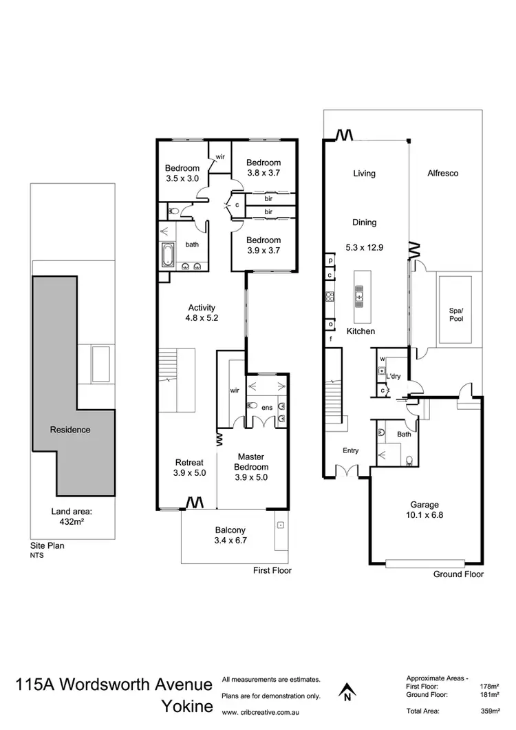 Floorplan of Homely house listing, 115A Wordsworth Avenue, Yokine WA 6060