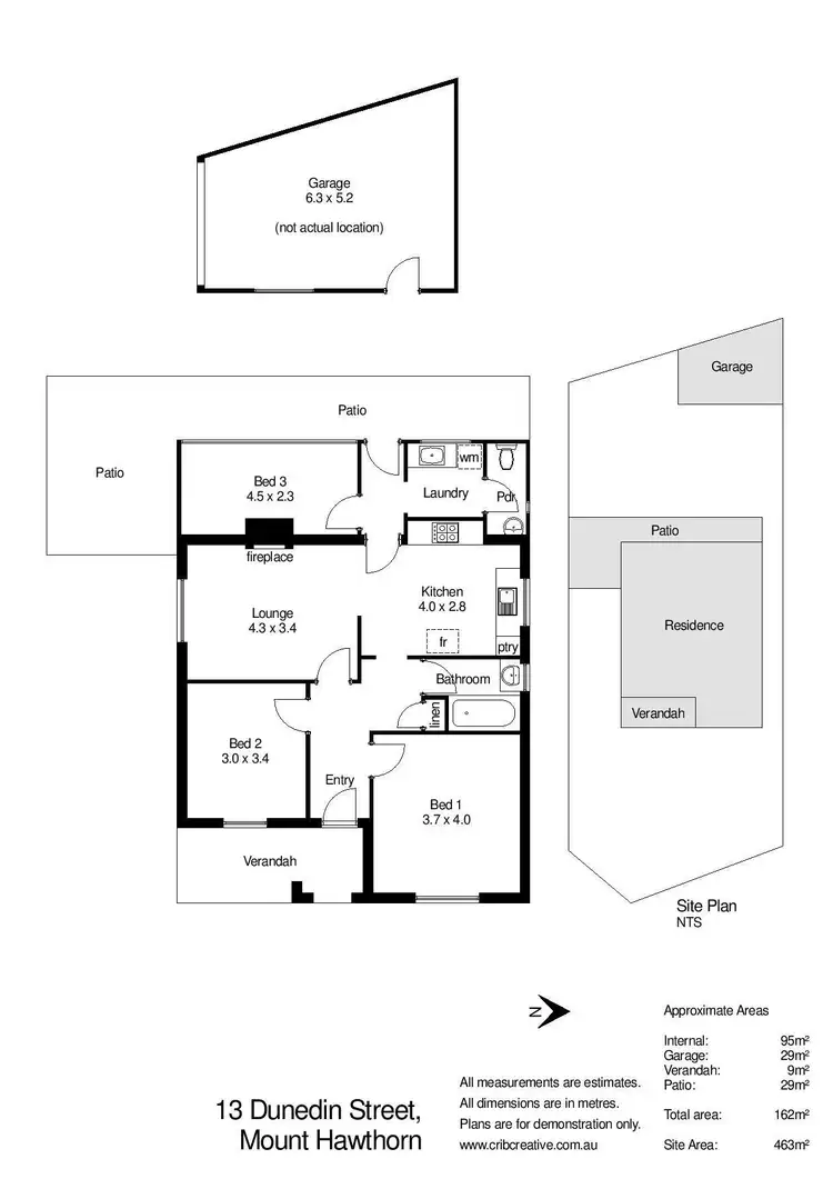 Floorplan of Homely house listing, 13 Dunedin St, Mount Hawthorn WA 6016