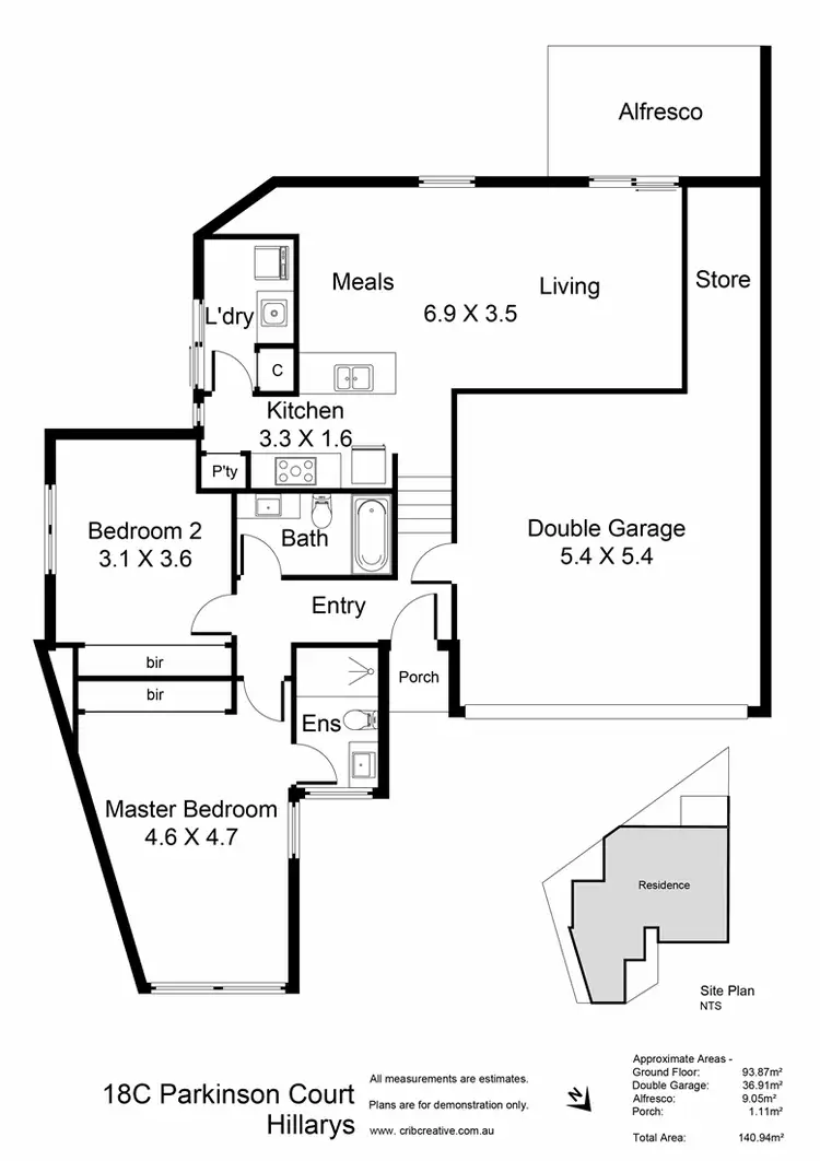 Floorplan of Homely house listing, 18C Parkinson Court, Hillarys WA 6025