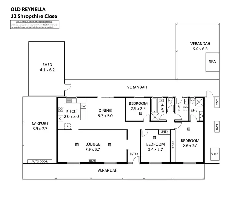 Floorplan of Homely house listing, 12 Shropshire Close, Old Reynella SA 5161