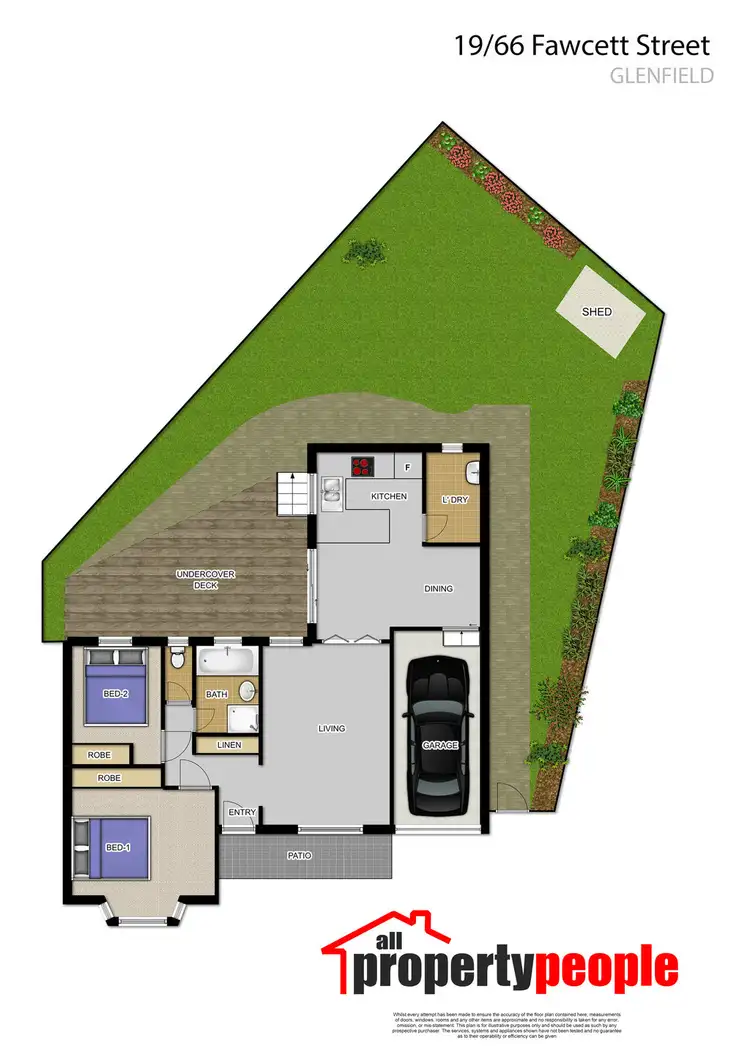 Floorplan of Homely villa listing, 19/66 Fawcett Street, Glenfield NSW 2167