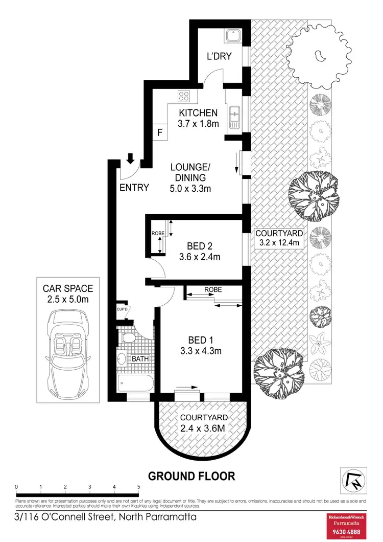 Floorplan of Homely unit listing, 3/116 O'Connell Street, North Parramatta NSW 2151