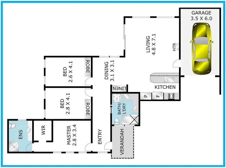Floorplan of Homely townhouse listing, 2/5 Weddell Road, North Geelong VIC 3215