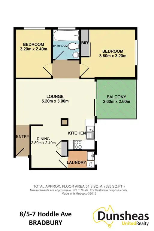 Floorplan of Homely unit listing, 8/5-7 Hoddle Avenue, Bradbury NSW 2560