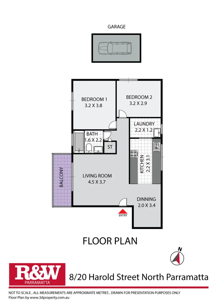 Floorplan of Homely apartment listing, 8/20 Harold Street, Parramatta NSW 2150