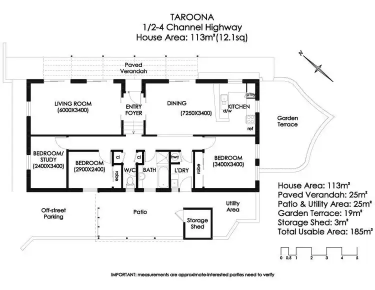 Floorplan of Homely house listing, 1/2-4 Channel Highway, Taroona TAS 7053
