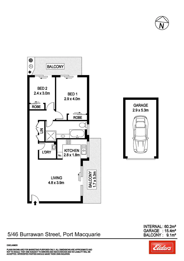 Floorplan of Homely unit listing, 5/46 Burrawan Street, Port Macquarie NSW 2444