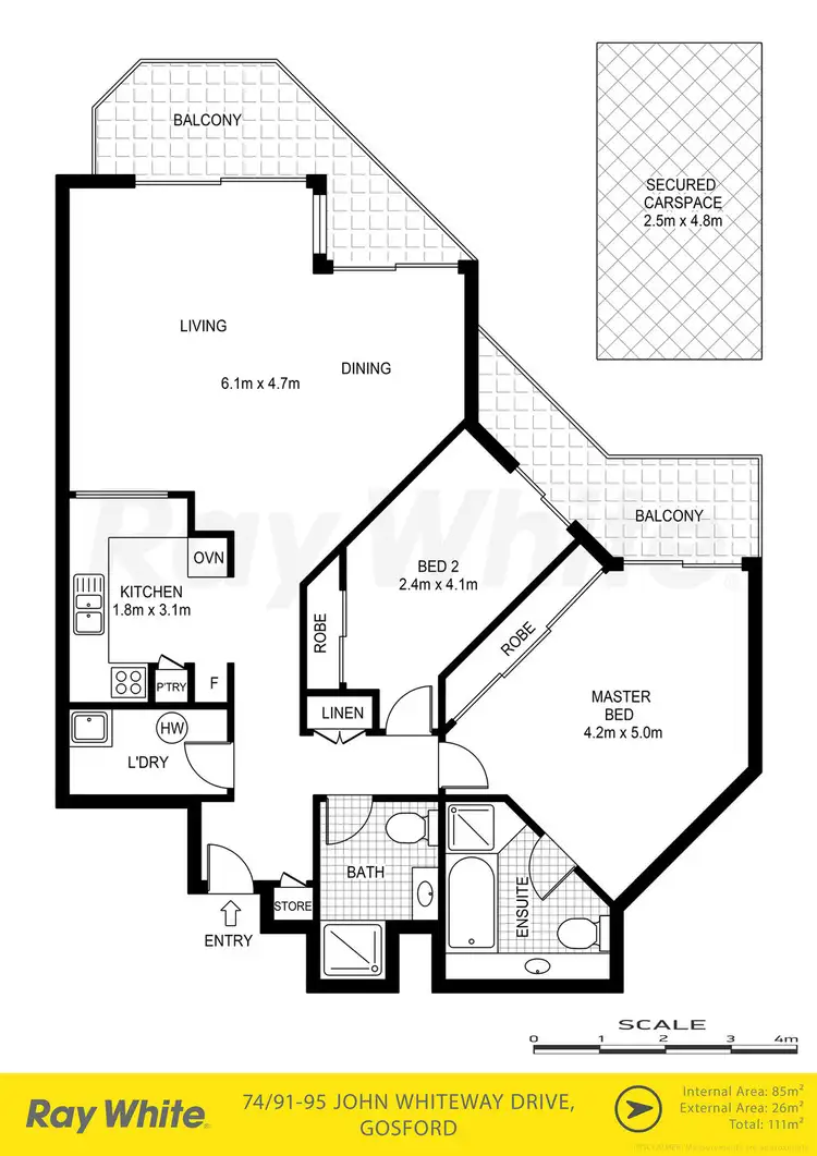 Floorplan of Homely unit listing, 74/91-95 John Whiteway Drive, Gosford NSW 2250