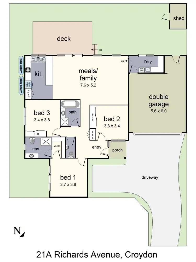 Floorplan of Homely house listing, 21A Richards Avenue, Croydon VIC 3136