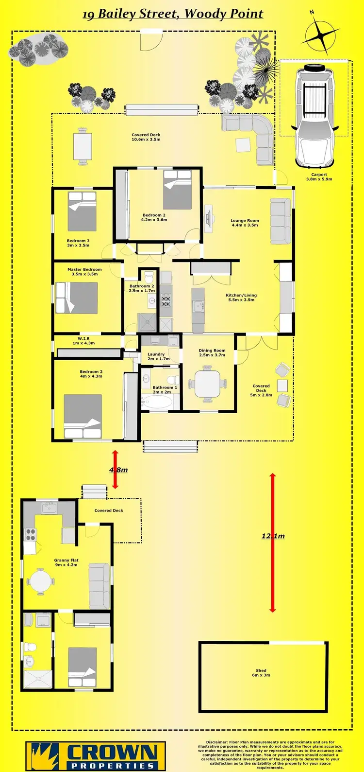 Floorplan of Homely house listing, 19 Bailey Street, Woody Point QLD 4019