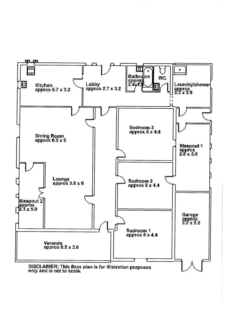 Floorplan of Homely house listing, 55 Rover Crescent, Paringa SA 5340